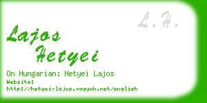 lajos hetyei business card